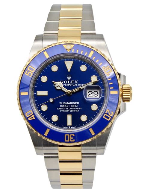 blue Rolex submariner men's watch